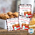 customizable chicken nugget appreciation gift tags